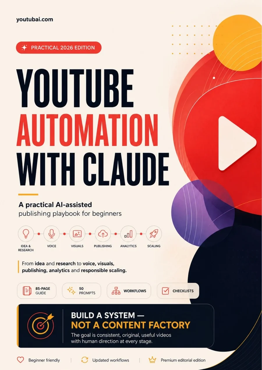 Official cover of YouTube Automation with Claude — Practical 2026 Edition