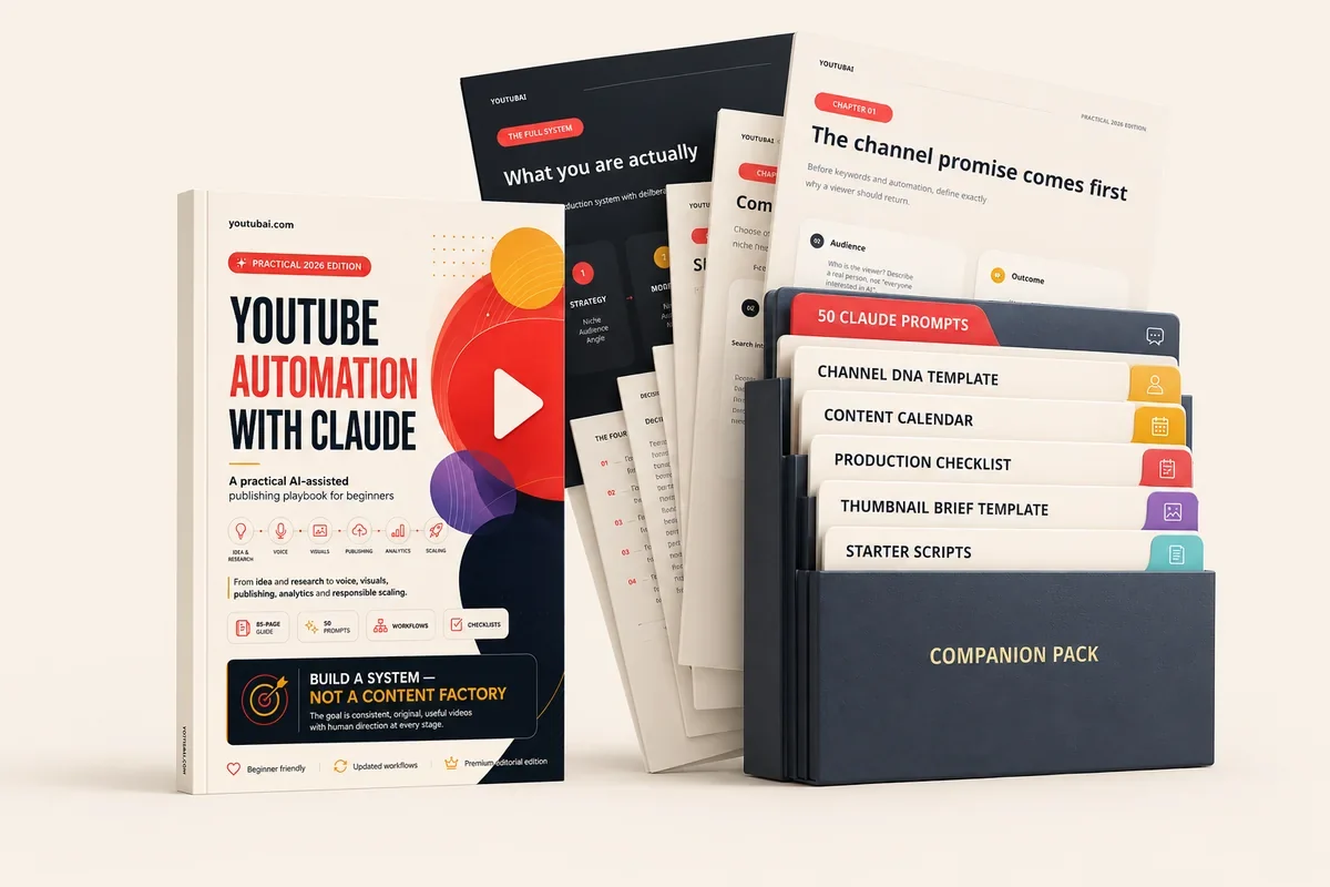 YouTube Automation with Claude bundle — playbook, prompts, templates and starter code
